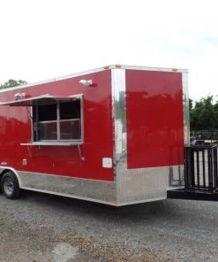 8.5' x 20' Concession Trailer Red Food Event Catering -Cheap Concession Trailers Shop sam 2943