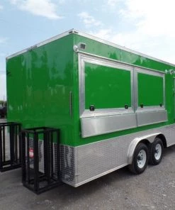 8.5' x 14' Concession Food Trailer Lime Event Catering -Cheap Concession Trailers Shop sam 2950