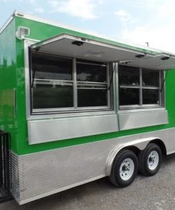 8.5' x 14' Concession Food Trailer Lime Event Catering -Cheap Concession Trailers Shop sam 2951