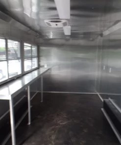 8.5' x 14' Concession Food Trailer Lime Event Catering -Cheap Concession Trailers Shop sam 2954