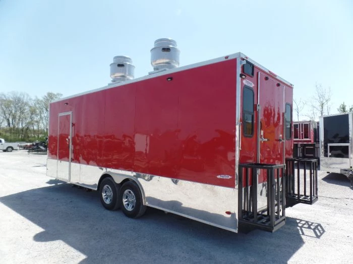 8.5' x 24' Red Concession Food Trailer 4 8.5' x 24' Red Concession Food Trailer - Image 4