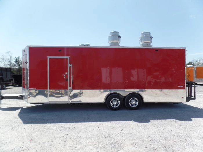 8.5' x 24' Red Concession Food Trailer 3 8.5' x 24' Red Concession Food Trailer - Image 3