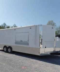 8.5' x 24' White Concession Food Trailer With Appliances -Cheap Concession Trailers Shop sam 2987