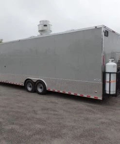 8.5' x 30' Concession Food Dove Grey Trailer With Appliances -Cheap Concession Trailers Shop sam 3042