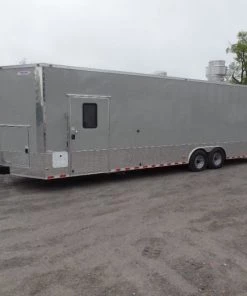 8.5' x 30' Concession Food Dove Grey Trailer With Appliances -Cheap Concession Trailers Shop sam 3044