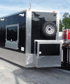 8.5' x 26' Concession Food Trailer Black Event Catering -Cheap Concession Trailers Shop sam 3129