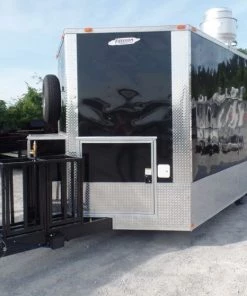 8.5' x 26' Concession Food Trailer Black Event Catering -Cheap Concession Trailers Shop sam 3131