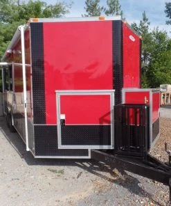8.5' x 24' Concession Food Trailer Red Event Catering -Cheap Concession Trailers Shop sam 3144