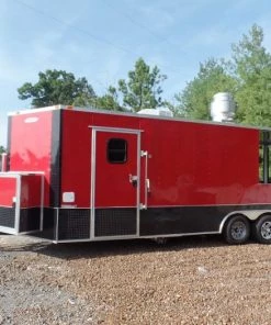 8.5' x 24' Concession Food Trailer Red Event Catering -Cheap Concession Trailers Shop sam 3145