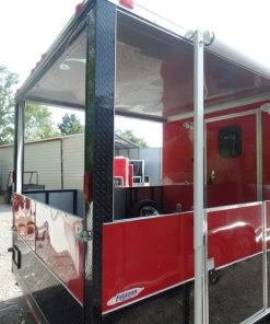8.5' x 24' Concession Food Trailer Red Event Catering -Cheap Concession Trailers Shop sam 3153