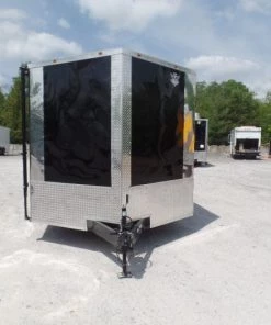 8.5' x 24' Concession Food Black Porch Style Trailer -Cheap Concession Trailers Shop sam 3186 2