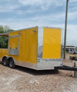 8.5' x 16' Yellow Concession Food Catering Event Trailer -Cheap Concession Trailers Shop sam 3229