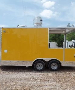 8.5' x 16' Yellow Concession Food Catering Event Trailer -Cheap Concession Trailers Shop sam 3235