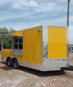 8.5' x 16' Yellow Concession Food Catering Event Trailer -Cheap Concession Trailers Shop sam 3239