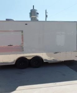 8.5' x 18' Concession White Event Food Catering Trailer -Cheap Concession Trailers Shop sam 3359
