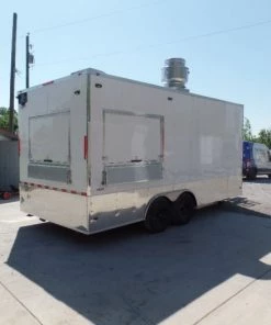 8.5' x 18' Concession White Event Food Catering Trailer -Cheap Concession Trailers Shop sam 3360