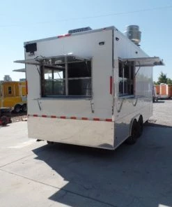 8.5' x 18' Concession White Event Food Catering Trailer -Cheap Concession Trailers Shop sam 3368