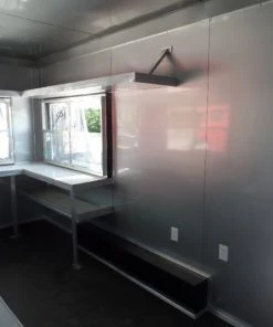 8.5' x 18' Concession White Event Food Catering Trailer -Cheap Concession Trailers Shop sam 3374