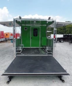 8.5' x 22' Concession Food Trailer Grey/Green With Appliances -Cheap Concession Trailers Shop sam 3638 1