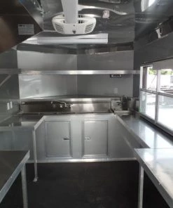 8.5' x 22' Concession Food Trailer Grey/Green Event Catering -Cheap Concession Trailers Shop sam 3641