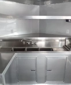 8.5' x 22' Concession Food Trailer Grey/Green With Appliances -Cheap Concession Trailers Shop sam 3645 1