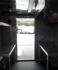 8.5' x 22' Concession Food Trailer Grey/Green Event Catering -Cheap Concession Trailers Shop sam 3651