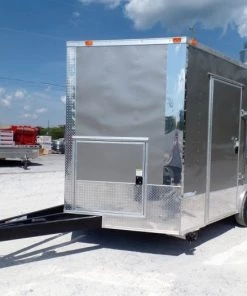 8.5' x 14' Concession Food Trailer Light Pewter Event Catering -Cheap Concession Trailers Shop sam 3713