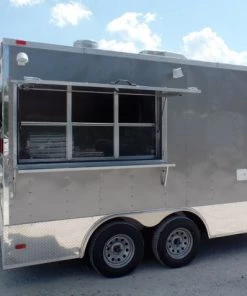 8.5' x 14' Concession Food Trailer Light Pewter Event Catering -Cheap Concession Trailers Shop sam 3718