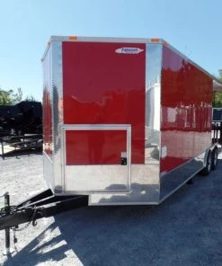 8.5' x 22' Concession Food Trailer Red With Appliances -Cheap Concession Trailers Shop sam 4071
