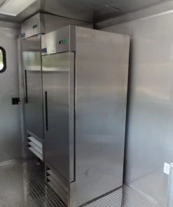 8.5' x 22' Concession Food Trailer Red With Appliances -Cheap Concession Trailers Shop sam 4083