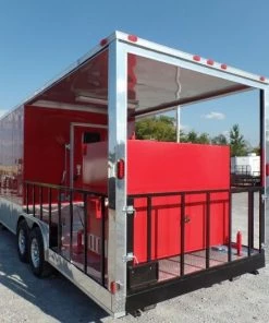 8.5' x 26' Concession Food Trailer Red Event Catering -Cheap Concession Trailers Shop sam 4234