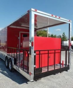 8.5' x 26' Concession Food Trailer Red Event Catering -Cheap Concession Trailers Shop sam 4235