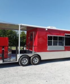 8.5' x 26' Concession Food Trailer Red Event Catering -Cheap Concession Trailers Shop sam 4238