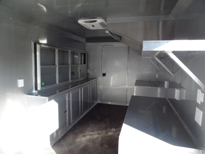 8.5' x 30' Concession Food Trailer Charcoal Grey Event Catering 14 8.5' x 30' Concession Food Trailer Charcoal Grey Event Catering - Image 14