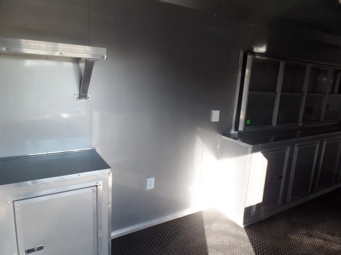 8.5' x 30' Concession Food Trailer Charcoal Grey Event Catering 17 8.5' x 30' Concession Food Trailer Charcoal Grey Event Catering - Image 17