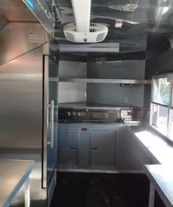 8.5' x 22' Concession Food Trailer Grey/Green With Appliances -Cheap Concession Trailers Shop sam 4269 1