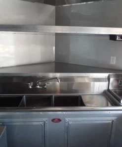 8.5' x 22' Concession Food Trailer Grey/Green Event Catering -Cheap Concession Trailers Shop sam 4276