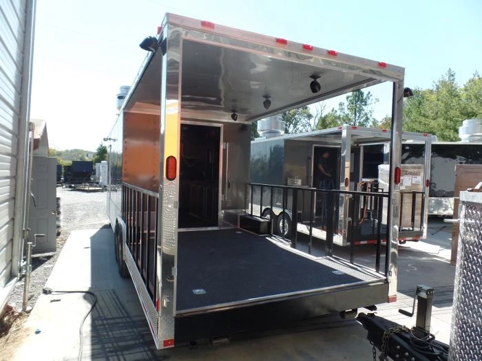 8.5' x 30' Concession Food Trailer Charcoal Grey Event Catering 2 8.5' x 30' Concession Food Trailer Charcoal Grey Event Catering - Image 2