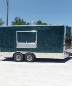 8.5' x 16' Emerald Green Food Event Concession Trailer -Cheap Concession Trailers Shop sam 4462