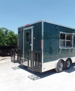 8.5' x 16' Emerald Green Food Event Concession Trailer -Cheap Concession Trailers Shop sam 4465