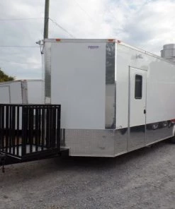 8.5' x 26' Concession Food Trailer White Event Catering -Cheap Concession Trailers Shop sam 4489