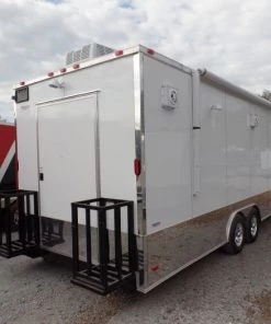 8.5' x 26' Concession Food Trailer White Event Catering -Cheap Concession Trailers Shop sam 4499