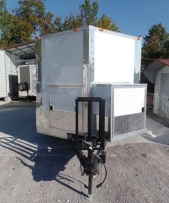 8.5' x 20' Concession Food Trailer White Event Catering -Cheap Concession Trailers Shop sam 4523