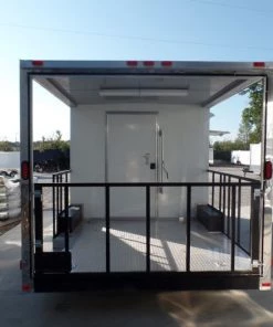 8.5' x 20' Concession Food Trailer White Event Catering -Cheap Concession Trailers Shop sam 4529