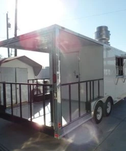 8.5' x 20' Concession Food Trailer White Event Catering -Cheap Concession Trailers Shop sam 4530