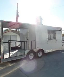 8.5' x 20' Concession Food Trailer White Event Catering -Cheap Concession Trailers Shop sam 4531