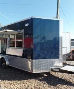 8.5' x 18' Concession Trailer Indigo Blue Food Event Catering -Cheap Concession Trailers Shop sam 4581
