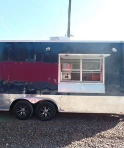 8.5' x 18' Concession Trailer Indigo Blue Food Event Catering -Cheap Concession Trailers Shop sam 4582