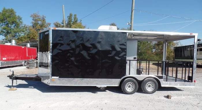 8.5' x 20' Concession Food Trailer Black Event Catering 14 8.5' x 20' Concession Food Trailer Black Event Catering - Image 14