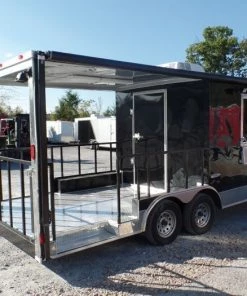 8.5' x 20' Concession Food Trailer Black Event Catering 22 8.5' x 20' Concession Food Trailer Black Event Catering -Cheap Concession Trailers Shop sam 4597